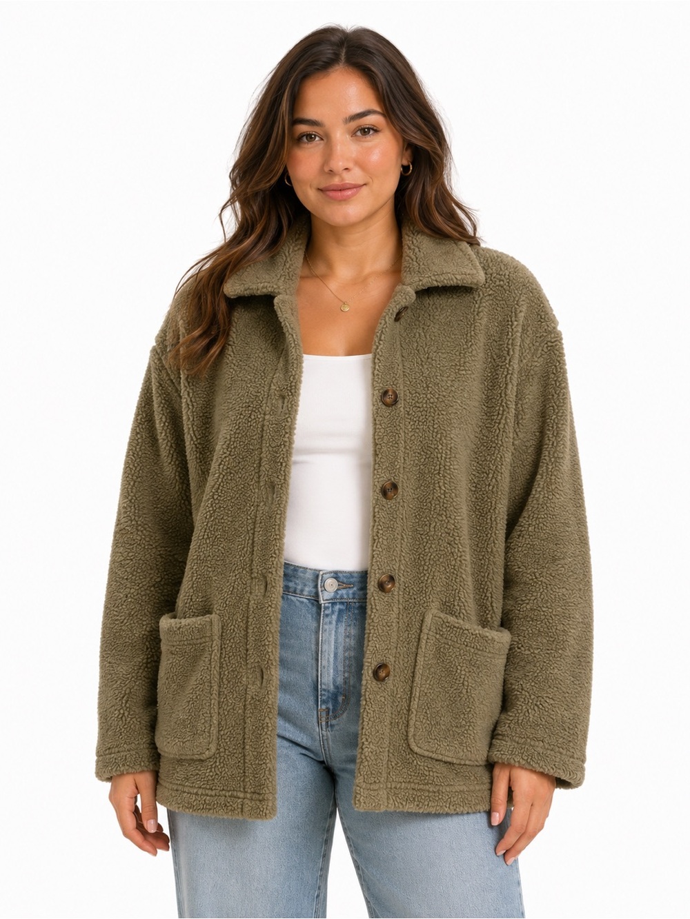 GAP Teddy Button-Up Jacket